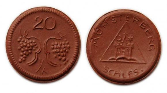 20 fenigów 1921 Ziębice / Munsterberg Miśnia (1)