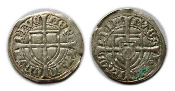 Szeląg krzyżacki Michał Kuchmeister Toruń (1)