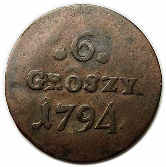 6 groszy 1794 Stanisław August Poniatowski Warszawa (1)