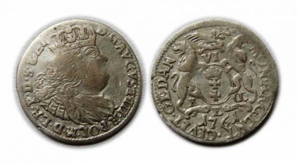 Szóstak 1761 August III Gdańsk  (1)