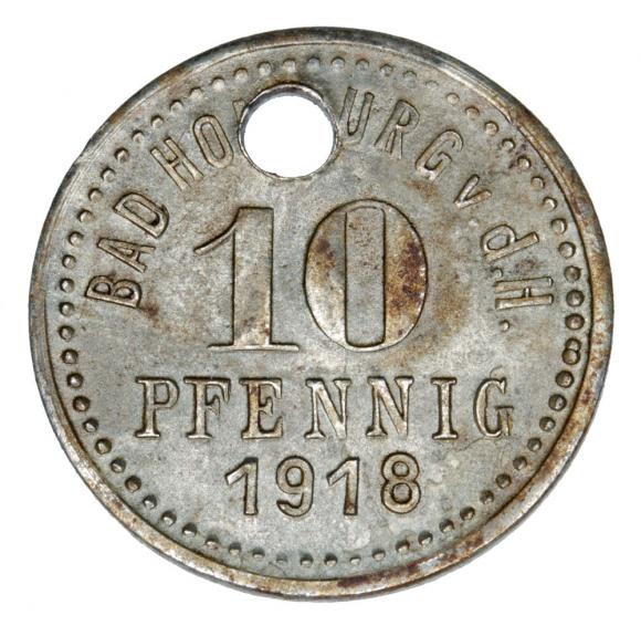 10 fenigów 1918 Homburg Hesja