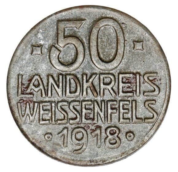 50 fenigów 1918 Weissenfels Saksonia