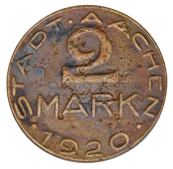 2 marki 1920 Aachen Nadrenia (1)