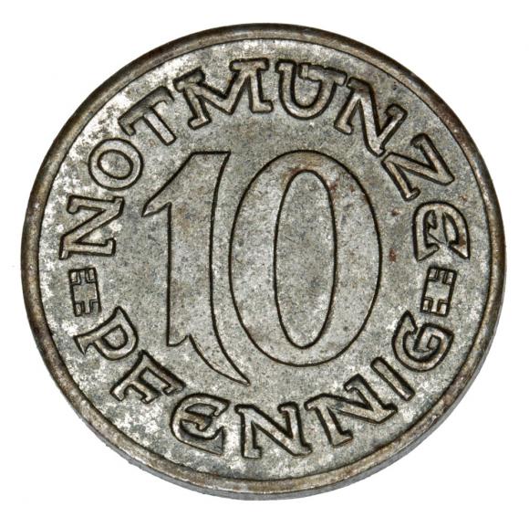 10 fenigów 1920 Aachen Nadrenia