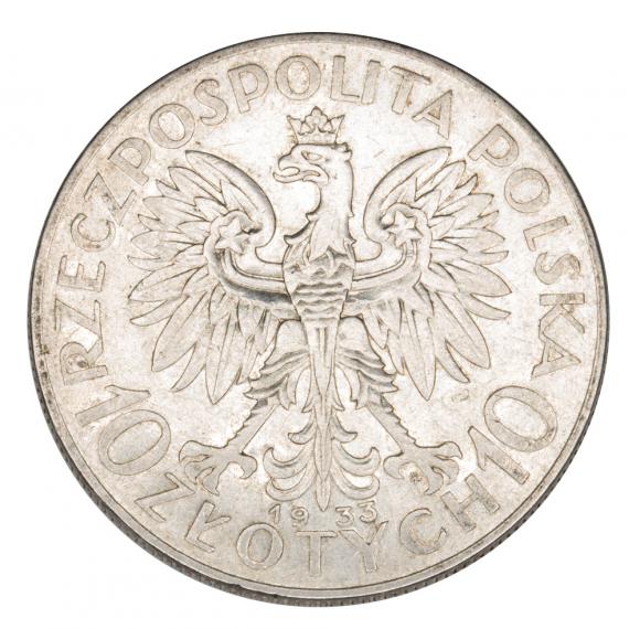 10 złotych 1933 Głowa Kobiety II RP Warszawa (2)