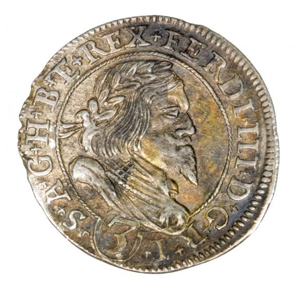 3 krajcary 1652 Ferdynand III Habsburg Austria Graz
