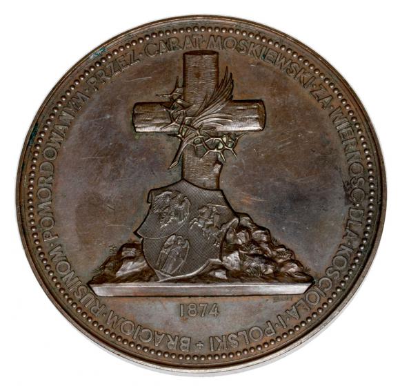 Medal Braciom Rusinom Pomordowanym przez Carat 1874 Polska