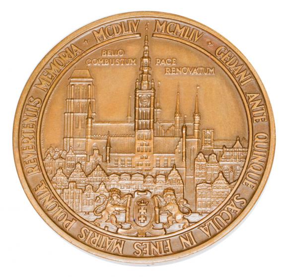 Medal Pięćset lecie powrotu Gdańska do Polski 1954 Polska