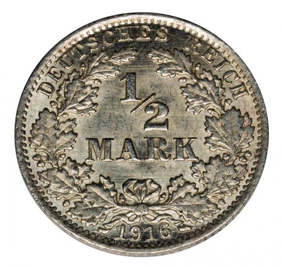 1/2 marki 1916 A Wilhelm II Hohenzollern Niemcy Berlin (1)