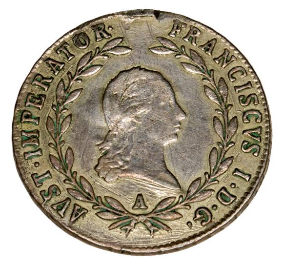 20 krajcarów 1820 Franciszek II Habsburg Austria Wiedeń (1)