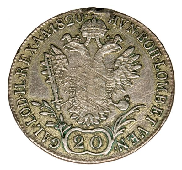 20 krajcarów 1820 Franciszek II Habsburg Austria Wiedeń (2)