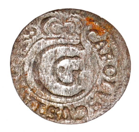 Szeląg 1657 Karol Gustaw Ryga (1)