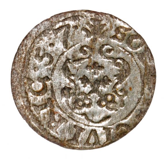 Szeląg 1657 Karol Gustaw Ryga (2)
