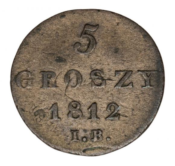 5 Groszy 1812 Fryderyk August Księstwo Warszawskie Warszawa