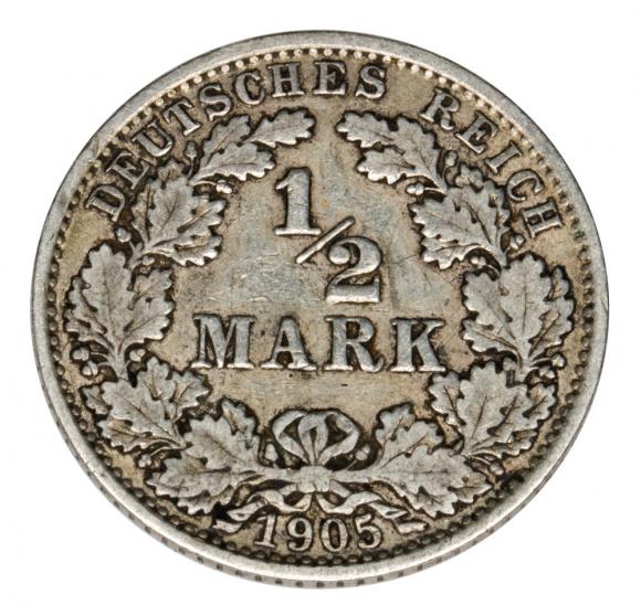 1/2 marki 1905 Wilhelm II Hohenzollern Prusy Berlin