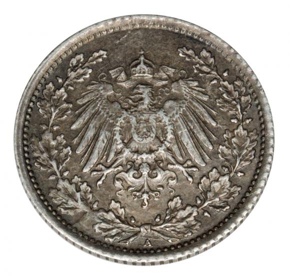 1/2 marki 1918 Wilhelm II Hohenzollern Prusy Berlin