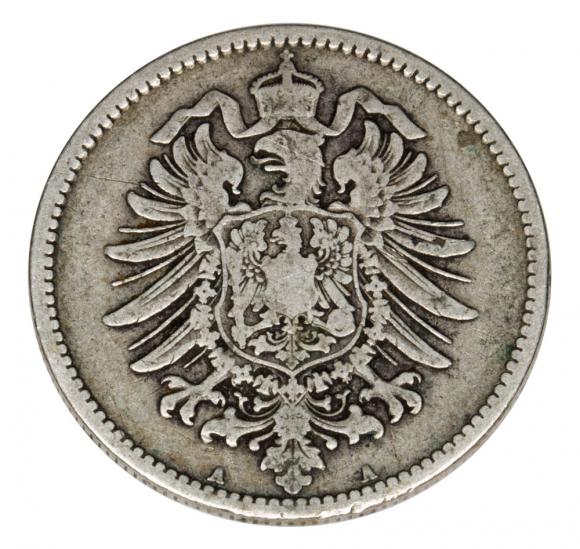 1 marka 1876 Wilhelm I Hohenzollern Prusy Berlin