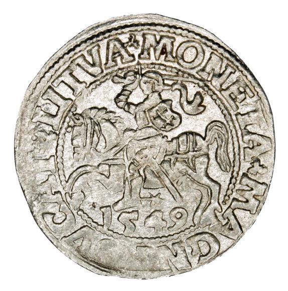 Półgrosz 1549 Zygmunt II August Litwa Wilno