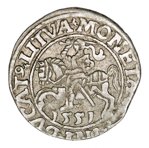Półgrosz 1551 Zygmunt II August Litwa Wilno