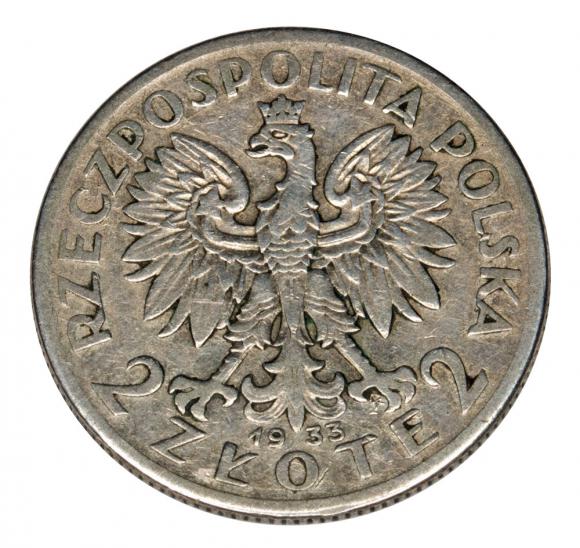 2 złote 1933 Głowa kobiety II RP Warszawa