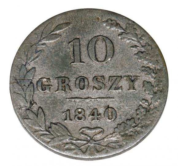 10 Groszy 1840 Mikołaj I Romanow Królestwo Polskie Warszawa (2)