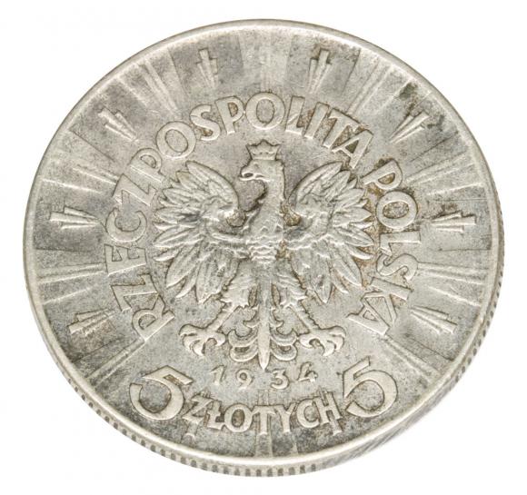 5 złotych Józef Piłsudski 1934 II RP Warszawa (2)