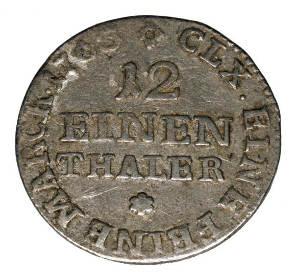 1/12 talara 1763 Fryderyk Chrystian Niemcy Drezno (2)