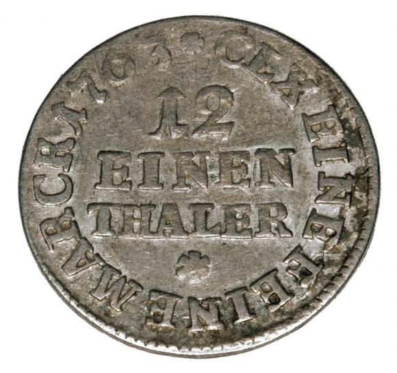 1/12 talara 1763 Fryderyk Chrystian Niemcy Lipsk (2)