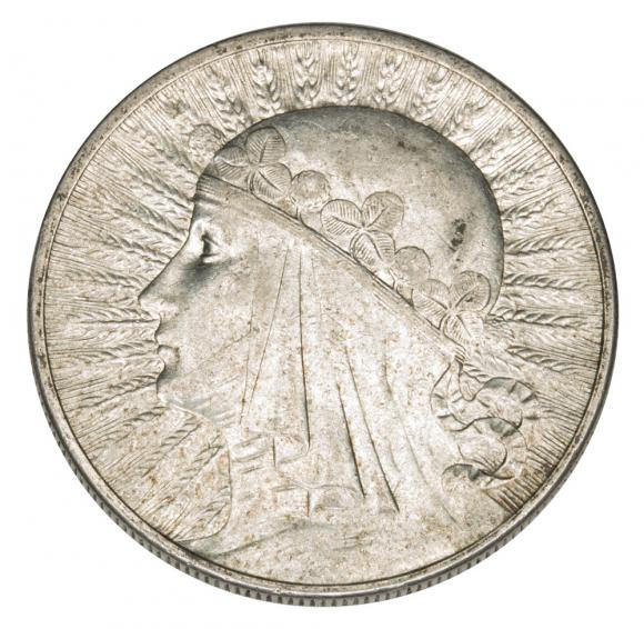 10 złotych 1932 Głowa kobiety II RP Londyn