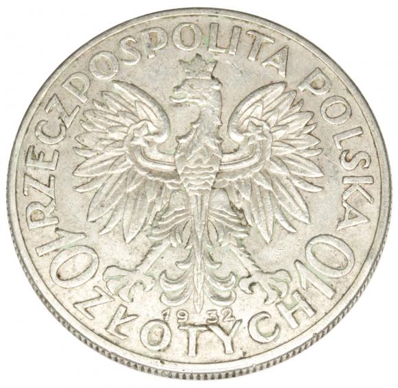 10 złotych 1932 Głowa kobiety II RP Warszawa