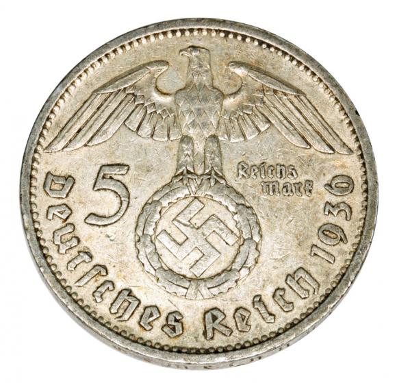 5 marek 1936 Paul von Hindenburg orzeł ze swastyką Niemcy Berlin A