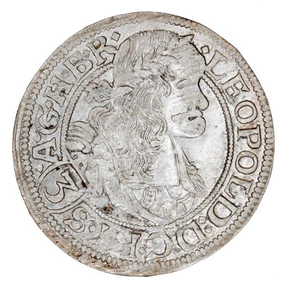 3 krajcary 1669 Leopold I Habsburg Wrocław (1)