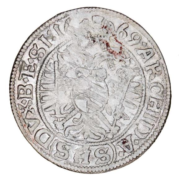 3 krajcary 1669 Leopold I Habsburg Wrocław (2)