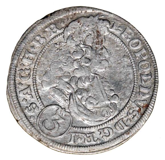 3 krajcary 1698 Leopold I Habsburg Brzeg (1)