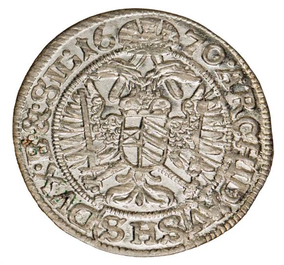 3 krajcary 1670 Leopold I Habsburg Wrocław (2)