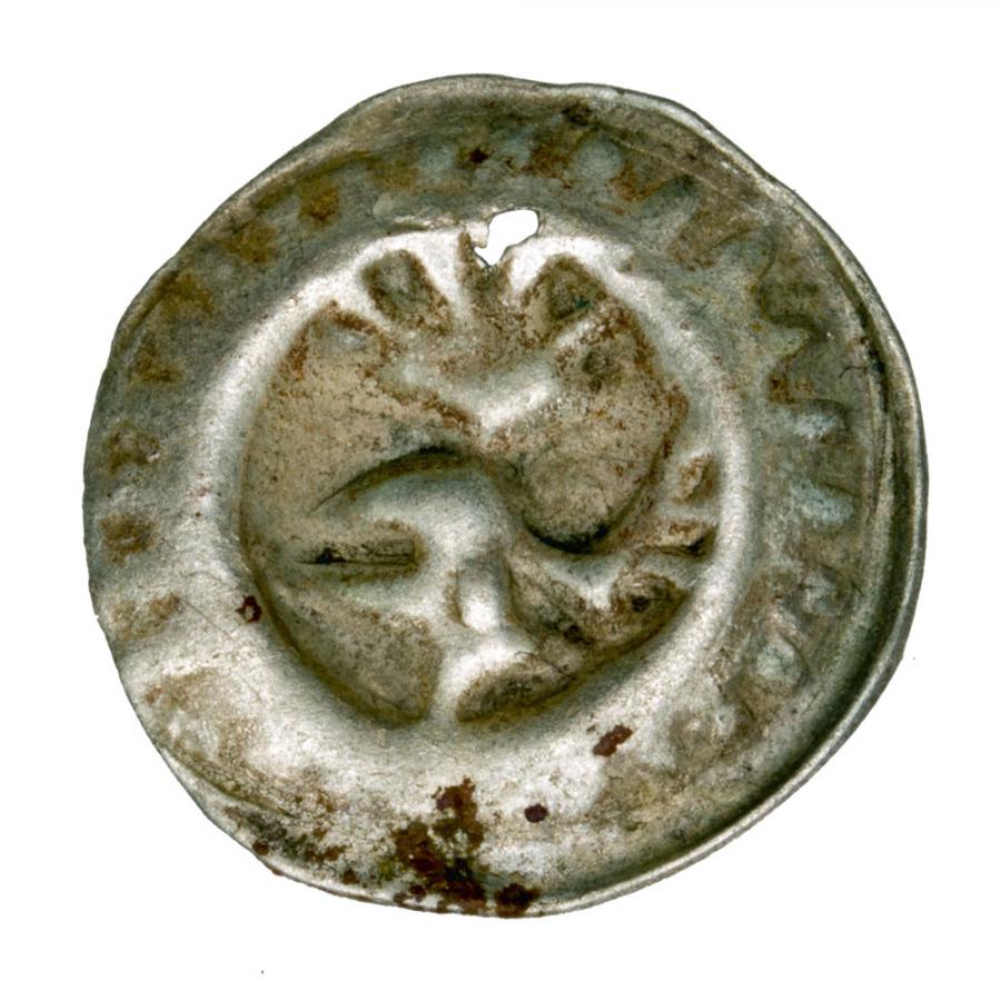 Brakteat hełm Fryderyk II Żelazny Brandenburgia Frankfurt