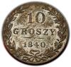 mini: 10 groszy 1840 Mikołaj I Romanow byłe Królestwo Polskie Warszawa (1)