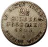 mini: 2 1/2 srebrnego grosza 1843 Fryderyk Wilhelm IV Prusy Berlin (1)
