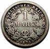 mini: 1 marka 1875 Wilhelm I Hohenzollern Niemcy Stuttgart (1)