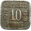 mini: 10 fenigów 1919 Zielona Góra Grunberg (1)
