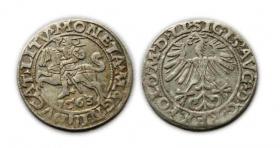 Półgrosz 1563 Zygmunt II August Wilno