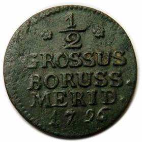 Obrazek dla: Półgrosz 1796 Fryderyk Wilhelm II Prusy Południowe Wrocław