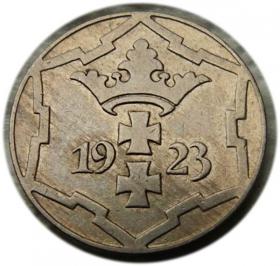 Obrazek 2 dla: 10 fenigów 1923 Wolne Miasto Gdańsk