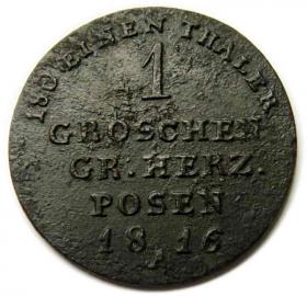 Obrazek dla: 1 grosz 1816 Wielkie Księstwo Poznańskie Berlin