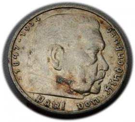 Obrazek dla: 5 marek 1936 Paul von Hindenburg / swastyka Berlin