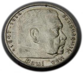 Obrazek dla: 5 marek 1937 Paul von Hindenburg / swastyka Berlin