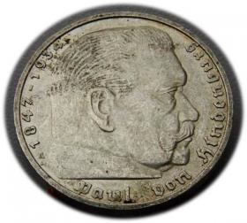 Obrazek dla: 5 marek 1937 Paul von Hindenburg / swastyka Berlin