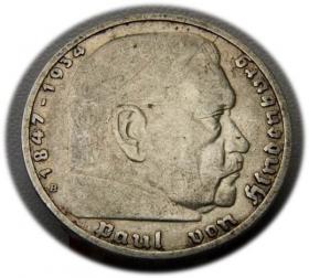 Obrazek dla: 5 marek 1939 Paul von Hindenburg / swastyka Berlin