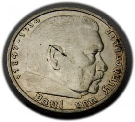 Obrazek dla: 5 marek 1939 Paul von Hindenburg / swastyka Hamburg