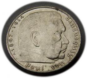 Obrazek dla: 5 marek 1936 A Paul von Hindenburg / orzeł pruski Berlin